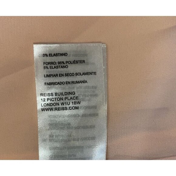 Reiss Yuma Apricot  Twist-Front Halter Mini Dress Women size 6 - Picture 6 of 9